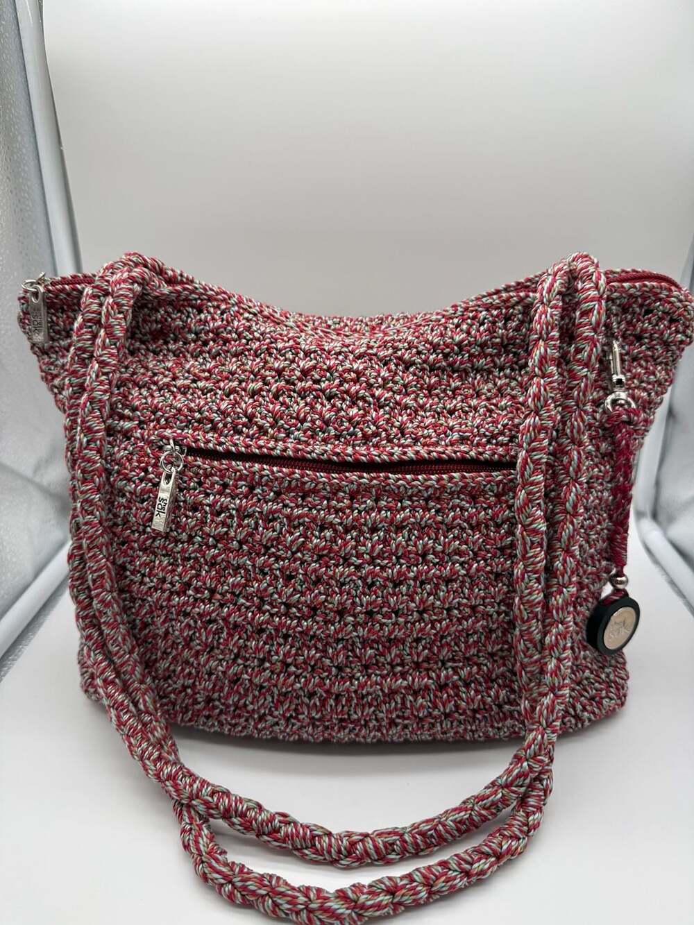 The Sak Iris Crochet Large Tote Bag Red Multi